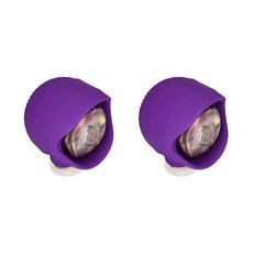 야간 라이드 산책 및 개 산책 신발 참 3가지 조명 모드용 2개 PVC LED 신발 조명 참 액세서리, 보라색