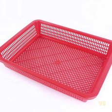 대목 낮은 사각 소쿠리 3호특 레드 거름망