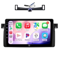 9인치 4G+64G 안드로이드 자동차 라디오 스테레오 헤드 유닛 BMW 3 시리즈 1999-2005(E46) Carplay 오토 카메라 미러링 터치 스크린 GPS 네비게이션 교