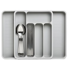 수저분리함 커트러리정리함 주방서랍정리 서랍수저함 서랍수저정리함, 1개, 모던그레이