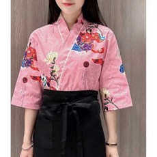 일식 매장유니폼 홀서빙 종업원 요리사 초밥 주방 기모노 스시 반팔 서빙