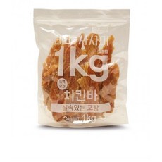 가심비 강아지 대용량간식 1kg 치킨바 사사미, 1개