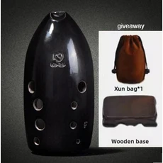 2025 10홀 뮤지컬 Xun 전문가용 G톤 성인용 어린이 초보자용 오카리나 휴대용 핸드헬드 오르프 악기, 06 Black F Tone Left