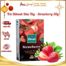 딜마 블랙티(딸기) Dilmah Strauberry Black tea Tra DILMAH dau, 3개, 20개입, 1.5g