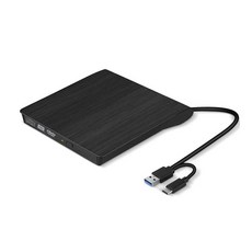 4k 플레이어 블루레이 다기능 재생 지원 DVD 외장형, 블랙(USB+Type-C)
