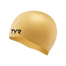 Stealth-X 주름 방지 실리콘 성인용 레이싱 수영 모자 골드 원 사이즈
