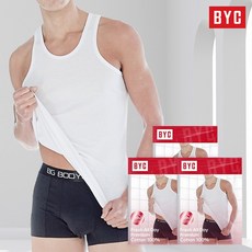 BYC 남성 데일리 민소매 런닝 3매