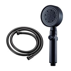 모아나웨이브 고압 샤워기헤드 6단조절 + PVC 호수 1.5m 세트, 1개, PVC 호수 2m 실버