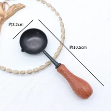 나무 손잡이가 있는 왁스 방지 스푼 밀봉 래커 입자 가열 및 녹이기 쉬운 세척, 04 G