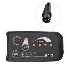 6 핀 S810 전자 자전거 미터 LED 디스플레이 IP65 36V 전기 자전거 전기 자전거 미터 (36V), [01] Black 6PIN, 6핀, 강철