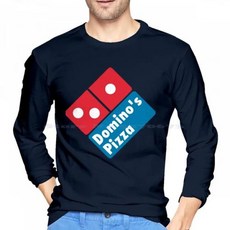 100% 면 후드티 티셔츠 도미노 피자 상품 베스트 셀러, 1개, 46) LongSleeve-Navy - M