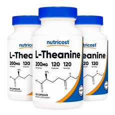 뉴트리코스트 L-테아닌 200mg 120캡슐 3병, 120정, 3개