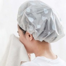 방수 샤워캡 헤어 머리 재사용 위생 목욕 보호 모자 세안, 1개, 샤워캡 핑크