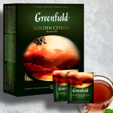 그린필드 골든 실론 100%홍차 사각티백 개별포장 유럽 러시아 먹거리 허브티, 100g, 100개입, 1개