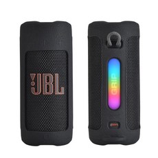 JBL Grip 블루투스 스피커용 실리콘 케이스 조절 가능한 어깨끈 및 카라비너 포함 - 3가지 색상 (블랙/레드/블루) - 야외 여행 사이클링용 스피커 커버 (블랙), JBL Grip 블루투스 스피커용 실리콘 케이스, 조절