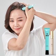 [공식판매처] 타투그리모 신상품 출시! 아우라+헤어라이너 두피 정수리 가르마커버 염색효과 물들임, 아우라 흑갈색+헤어라이너 블랙, 1개