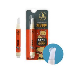[더펫윈츠] 멍치카펜 치약+칫솔 일체형 치석제거 강아지용, 4g, 1개, 없음