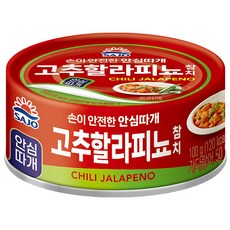 사조 고추할라피뇨 참치, 100g, 5개