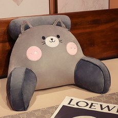귀여운 허리쿠션 방석 다용도 바디필로우 침대 허리받침, 캣 DC울