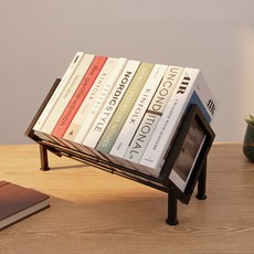 하이제이디 길이조절 철제 책꽂이 미니 북선반, 블랙, 1단