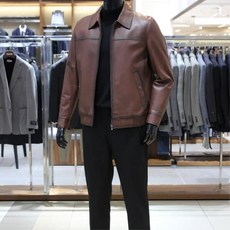 바쏘 24FW 이태리수입 천연 양가죽 100% 오일워싱 재킷점퍼 오리지널 브라운