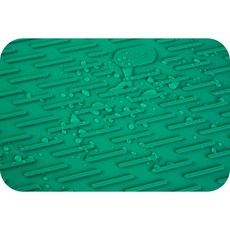 실리콘 건조 매트 접시 방지 Trivet 미끄럼 패드 Potholder 그릇, S 30 5X8cm, Dark green