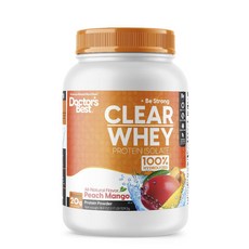 Doctor's BEST Bee Strong Clearway Isolate Protein Powder 蛋白質補充劑 Peach Mango Gluten Free Fat Free Sugar Free, 529.2g, 1個