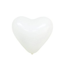조이텍스 하트풍선 30.5Cm 일반 화이트 100입 / 전문가용 고무풍선 파티풍선 생일파티 이벤트풍선, 1개