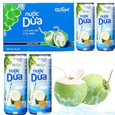 베트남 CG코코넛 워터/베트남 코코넛 주스/ 코코넛 펄프 주스, 325ml, 24개