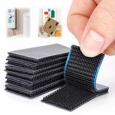 8pcs 듀얼 락 SJ3550 블랙 1인치 x 2인치 EZ 패스 I 사무실 가정 실내 및 실외용 접착 버섯 타입 장착 테이프, Black