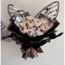 香皂花束 玫瑰花束 畢業花束, 11朵烏梅蝴蝶+禮物袋送燈