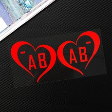 혈액형 스티커 오토바이 헬멧 스티커 A B O AB형 반사 스티커 방수 스티커, B-, 2개