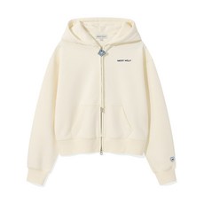 와키윌리 WACKY WILLY 우먼스 타이포 로고 크롭 후드집업 크림 600103, S