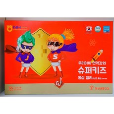 슈퍼키즈 홍삼젤리 30포 6년근 홍삼 농축액 함유, 1박스, 30회분