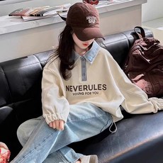 女童衛衣印花秋裝套頭衫