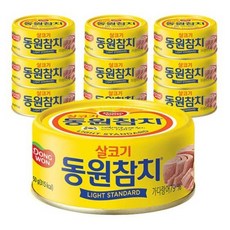 동원 라이트 스탠다드 참치, 6개, 100g
