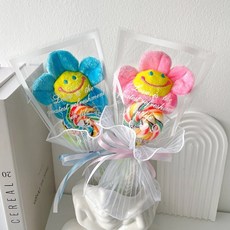 래프유 롤리팝 인형 사탕 꽃다발, 2개, 혼합