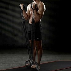 아임던 고탄력 멀티 튜빙밴드 올인원 세트 홈트 헬스, 1세트, 블랙