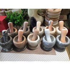 石臼家用搗蒜器 壓蒜泥器搗藥罐盅搗碎器胡椒研磨器石臼蒜臼研缽 廚房工具, 1個, 隨機出貨