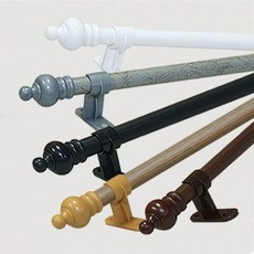 소이지 다리아 커튼봉 15파이 2단 최대 120cm, 색상:우드, 우드