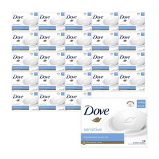 도브 센스티브 뷰티 바 비누 무향, 90g, 24개입