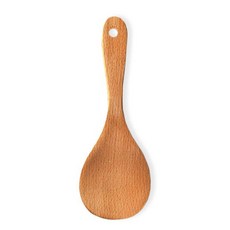 안전하고 위생적인 나무 밥 주걱, 1개, 베이지