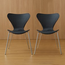 [리비니아] 세븐 미드센츄리 모던 디자인 인테리어 카페 식탁 의자 9colors, PP, 2개, 블랙