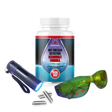 Glow Leak UV 온수 욕조 누출 감지 키트 온수 욕조 및 스파용 사용하기 쉬운 누수 탐지기(네온 그린) (네온 그린), Neon Red