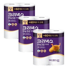 크리넥스 안심 3겹 키친타월 프리미엄, 180매, 6개