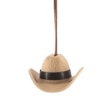 藏式手工平安結汽車掛件 吊墜繩 高級車內裝飾保平安, 牛仔帽掛飾  卡其色, 1個