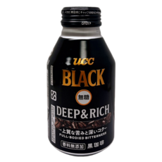 UCC BLACK 無糖黑咖啡 DEEP & RICH, 1箱, 48個裝, 274ml