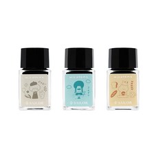 세일러 만년필 10×3 mizutama 만년필용 병 잉크 10ml 3색 세트 13-3600-001, 1개