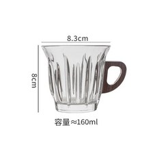 高顏值澳白咖啡杯子高檔精緻家用玻璃轟炸杯意式濃縮拿鐵杯熱賣中, 1個, 160ml澳白推薦,轟炸杯單杯