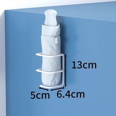 桃園快速 家用門口壁掛式雨傘架 免釘置物架 門後雨傘收納架 傘架收納掛鉤, 白色一格+無掛鉤, 1個